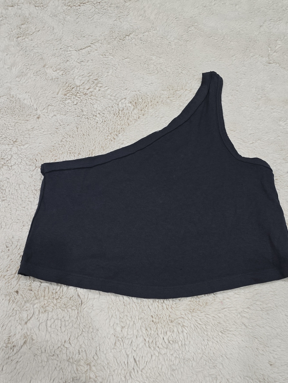 We The Free Black One-Shoulder Crop Top